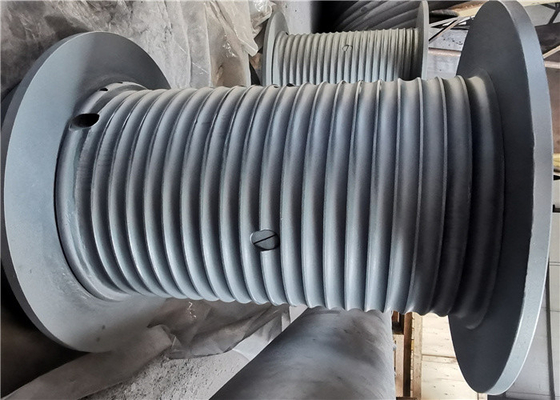 Customized Steel Material Lebus Grooved Rope Drum Galvanized For Industry Winch