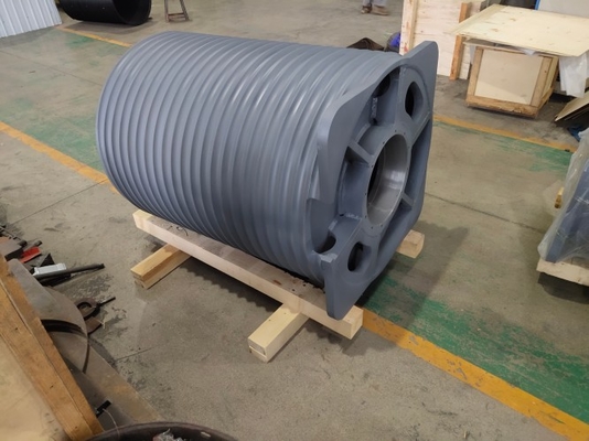 Lebus Grooved CNC Steel Winch Rope Drum For Offshore Wire Rope Winding