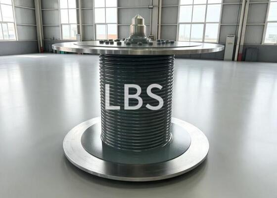 High‑Capacity 7‑Layer Spooling Lebus Double‑Fold Grooved Winch Drum With Shaft